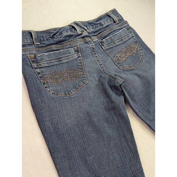 Hailey Skinny Flare Jeans w/Rhinestones by Aeropostale Size 11/12 Regular Y2K - Picture 8 of 8